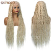 36 Zoll Synthetische Spitze Geflochtene Perücken Schmetterlingszöpfe Spitzenperücke für schwarze Frauen Zopfperücken im Ausverkauf Box Braids Spitzenperücke