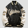 Street Popular Letter Flocking Embroidered Jacket And Coat Men 2023 New Y2K Harajuku Hip Hop Spliced Motorcycle Baseball Uniform