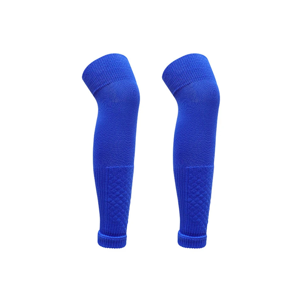 Loogdeel Adult Leg Warmers Elastic Soccer Shin Guard Calf Socks Over Knee Men Sports Compression Protection Long Sleeve Training