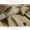 Women Long Trench Coat Fashion Windproof Coat Double Breasted Trench Coats Green Belt Windbreaker Spring Autumn Female Outerwear