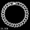 Flatfoosie Hip Hop Iced Out Chunky Cuban Chain Anklets For Women Luxury Rhinestone Link Ankle Bracelet Beach Barefoot Jewelry