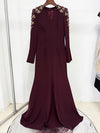 HIGH STREET Newest Fashion 2025 Designer Party Vestido Women's Diamonds Beaded Split Long Maxi Dress