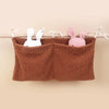 Neuer dicker Plüsch Babybett Hängetasche Tragbare Doppeltaschen Neugeborenen-Bett Spielzeug Organizer Tasche Bettkopfteil Aufbewahrungstasche