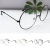 New Metal Frame Glasses Clear Round Lens Eye Glasses for Women Men Large Oversized Eyeware Harajuku Decorative Glasses Gifts
