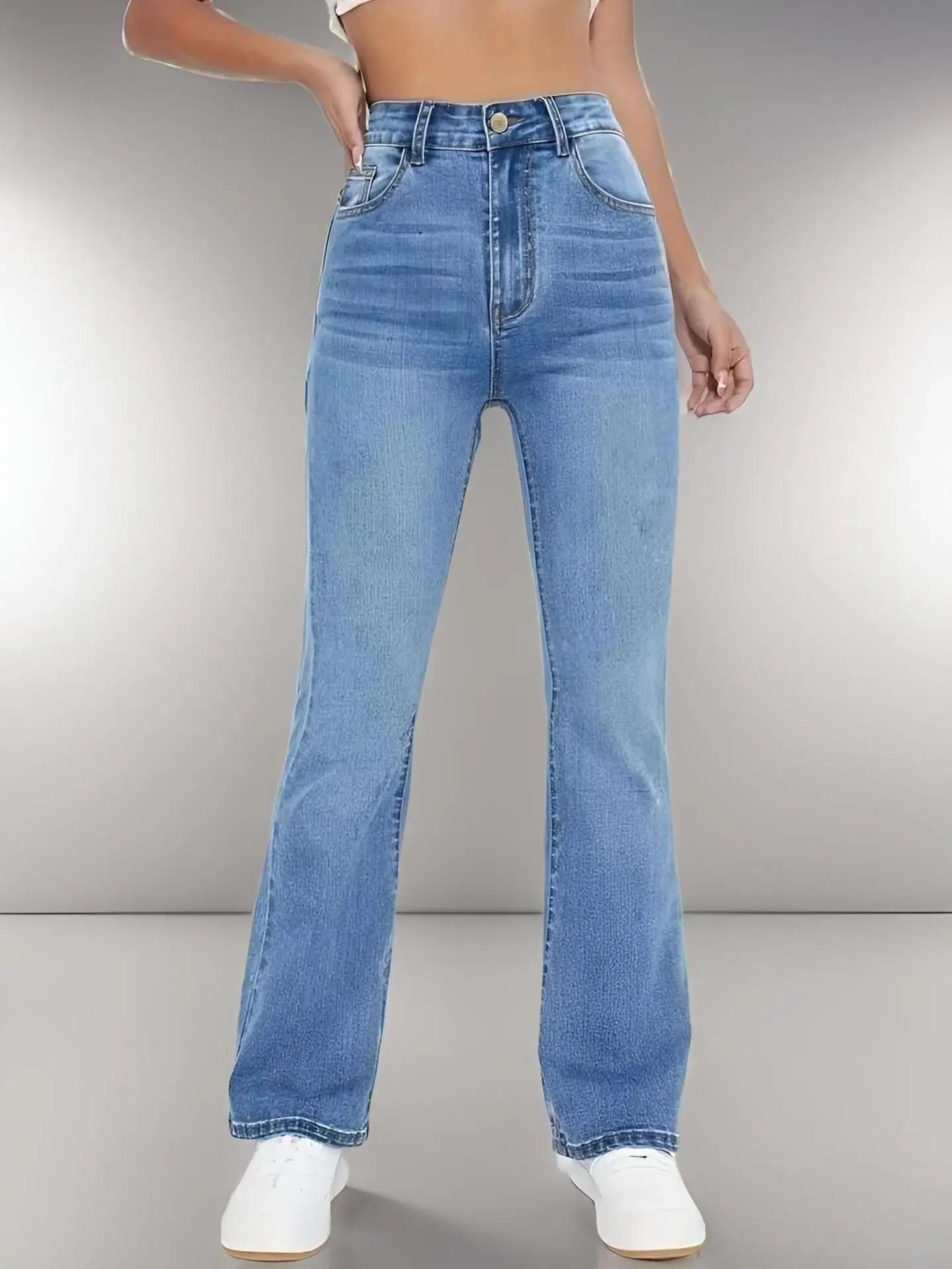 Neue Damen Hot Jeans Schlankheits-Hosen im europäischen und amerikanischen Stil Lässige vielseitige High Waist Washed Denim Hose für Damen