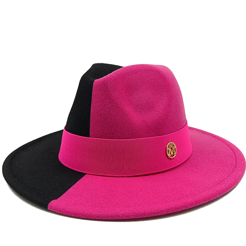 Low price wholesale Fedora hats men's and women's jazz hats red and white new tie dyed Fedora hats autumn classic hats sombrero