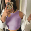 Sexy Rib-knit Tank Top for Women Summer Solid O-neck Sleeveless Crop Tops Street Vintage Korean Fashion Shirt Vest Y2K Clothes