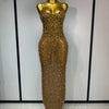 Luxury Rhinestones Sexy Mesh See Through Bodycon Dress Women Birthday Evening Cocktail party Gown Red Carpet Club Stage Outfit