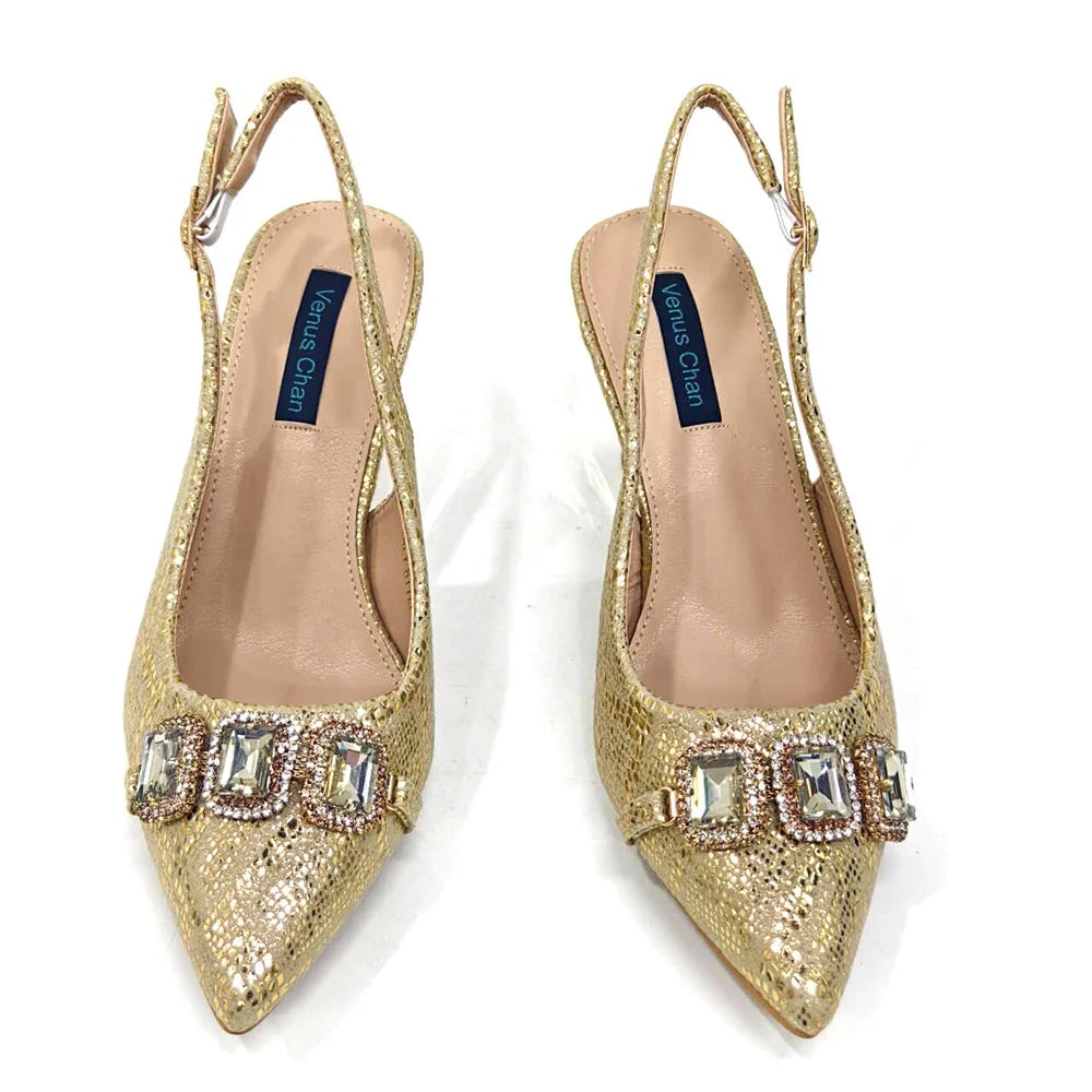 2024 Strass Spitz Zehen High Heels Schuhe und Taschen Set für Damen Hochzeit und Party Elegante Luxusmode in Weinrot