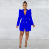 CM.YAYA Elegant Women  Blazer  Women 2022 Autumn Winter Streetwear Robe Femme Blazer Style Bodycon Midi Dress Female Clothing
