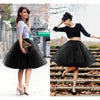 Multi-layer Tulle Tutu Skirts Fuchsia 6 Layers Fluffy Petticoat Underskirt Princess Ball Gown Women Halloween Party Skirt