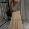 Angelika Exquisite A-line Evening Dresses for Women Rhinestones Pleated Bow Graduation Party Gowns Vestido de Gala Customized