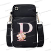 Damen Kuriertasche Kleine Handtasche Umhängetasche Geldbörse für Handy Sakura 26 Alphabet-Druck Münzgeldbörse Damen Kartenhalter