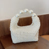 Europäischer und amerikanischer Stil neue Perlenhandtasche Sommer Damen Perlenbeutel handgewebte Handgelenktasche Mode Temperament Handtasche