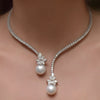 Stonefans Vintage Grüne Offene Halskette Strass Kragen Wassertropfen Anhänger Mode Kristall Brautschmuck Hochzeit Halsreif