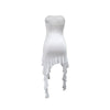 CM.YAYA Women Strapless Sleeveless Ruched Stacked Mini Dress 2025 Summer Beach Vacation Party Birthday Street Sexy Dresses