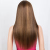 Rebecca 180D Straight Human Hair Wig With Bangs Fringe For Women Highlight Straight Bob Wigs Full Machine Made Put On And Go