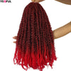 Yeaful 18 Inch Synthetic Marley Twist Braiding Hair Red Black Brown Ginger Bug Blonde #4 Pre Looped Marley Twists Crochet Hair