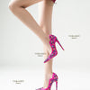 2025 Spring New High Heels Women's Embroidered Beaded Black Sexy Queen's Heel 10-12cm Pointed