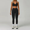 SWELTERING 2/3PCS Seamless Yoga Set Gym Clothes Sportswear Fitness Suits Women Workout Bra Crop Top Long Sleeve Sports Suits
