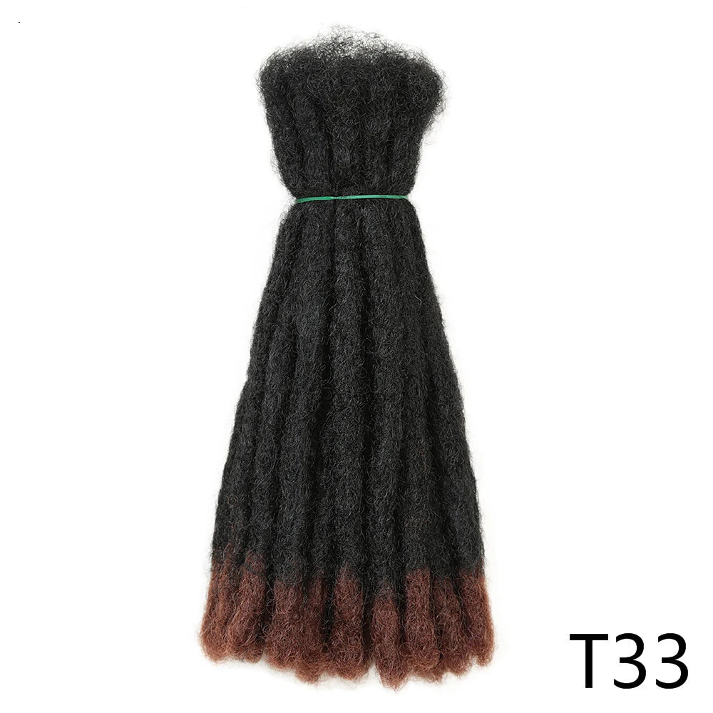 Dreadlock Extensions Loc Extensions Afro Kinky Dreads Extensions for Men/Women, Synthetic Dread Set Thick Soft Locs Extensions