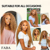 FABA Glueless Wigs Echthaar #27 Farbe Honigblond Deep Wave Echthaarperücke 13x4 Lace Front Perücken mit Babyhaar 180% Dichte