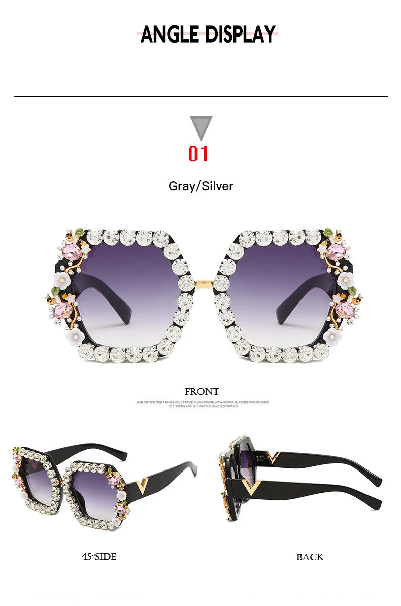 Stilvolle Diamant Blingbling Sonnenbrillen für Herren Damen mit Biene 2022 Luxusmarken Designer Strass Sexy SonnenbrillenDamen
