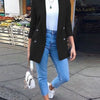 Women Fashion Solid Casual Suit Office Wear Vintage Long Sleeves Coat Spring Autumn Lady Jackets Blazers Jacket Lapel Outerwears