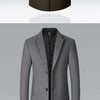 BROWON Brand Trench Coat Men Autumn and Winter New Solid Color Long Woolen Coat for Men Business Casual Windbreaker Men Clothing
