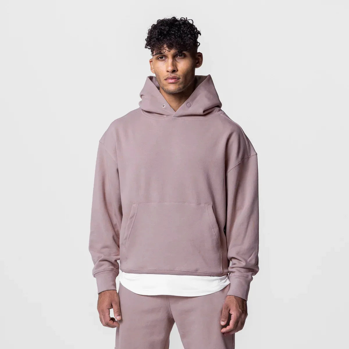 Men's Thick Cotton Training Sets Hoodie Casual Sports Pullover Hooded 2-piece Top with Pants Sweatshirts Gym Running Tracksuits