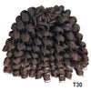 Synthetic Ombre Braiding Hair Jumpy Wand Curl Crochet Braids Hair Extension for Black Women Jamaican Bounce Curly Hair For Women