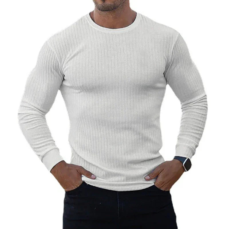 Spring Autumn Classic Black Ribbed Knit Roll Neck Jumper Mens New Fashion Slim Fit Thin Turtleneck Pullover Knitwear Sweaters