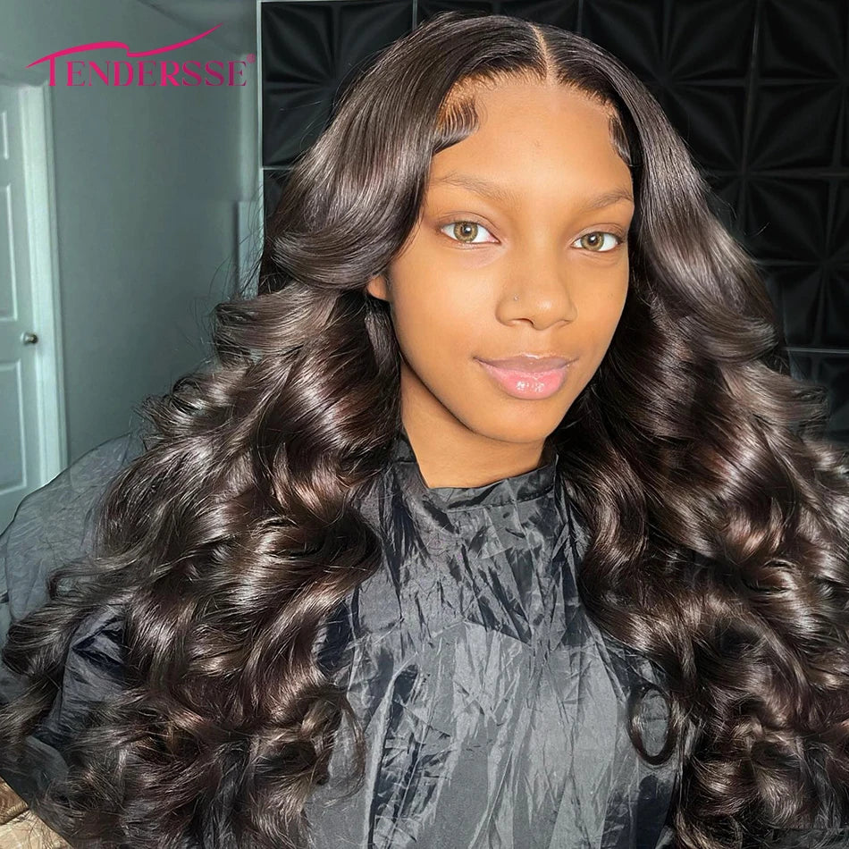 100% indisches Haar, federnde Locken, lockere Wellen, 13x4 HD Lace Front Perücke, Ombre Double Drawn Lockenperücke, 250% Dichte, klebstofffrei mit Babyhaar