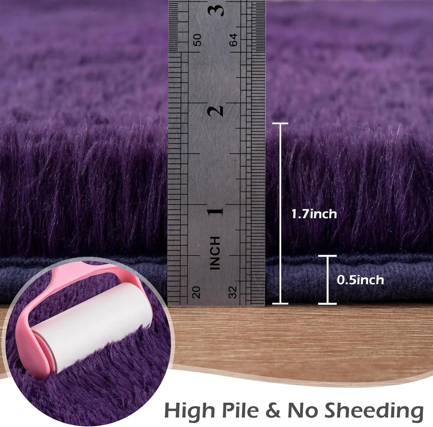 Flauschiger Teppich für das Schlafzimmer, zottelige, flauschige Teppiche für das Schlafzimmer, dicke schwarze Teppiche für das Wohnzimmer, Teppiche für Mädchen und Jungen