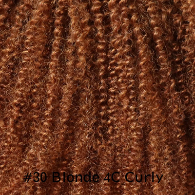 #30 Blonde Virgin Remy Human Hair Bundles 4C Afro Kinky Curly Brown #4 100gram Human Hair Weft Weaving for African Black Women