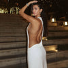 Halter Deep V Backless Long Dress Women Open Back Spaghetti Strap Elegant Party Evening Gown Summer Vacation Beach Dresses 2026