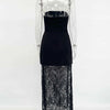 Tornova Strapless Lace Dress Sets Female Elegant Sexy Strap Vest High Waist Splice Long Skirt Ladies Slim Banquet 2 Pieces Set