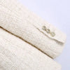 TRZA Women Fashion Tweed Double Breasted Blazer Coat Vintage Long Sleeve Flap Pockets Female Outerwear Chic Veste Femme