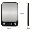 Hd LCD Digital Display Stainless Steel Kitchen Scale,dustproof and Waterproof,automatic Shutdown,unit:g,oz,lb,tl,accuracy 1g