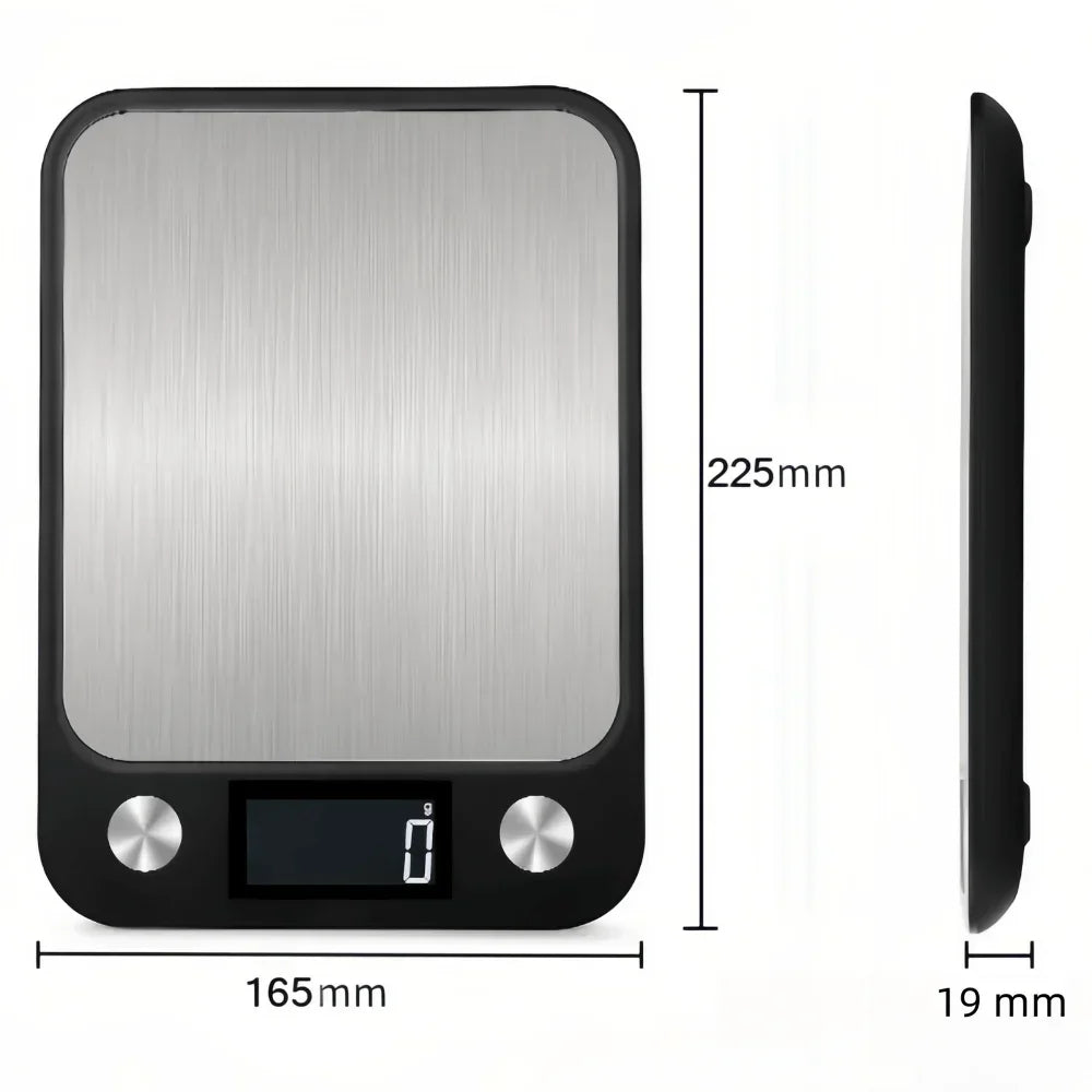 Hd LCD Digital Display Stainless Steel Kitchen Scale,dustproof and Waterproof,automatic Shutdown,unit:g,oz,lb,tl,accuracy 1g
