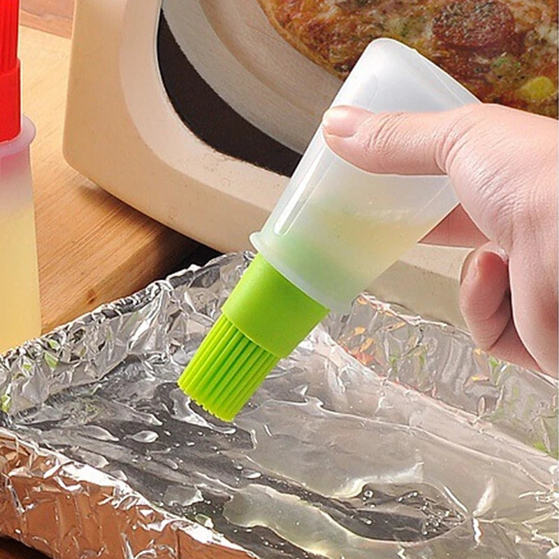 Kitchen Gadgets Barbecue Oil Brush Silicone BBQ Honey Oil Bottle With Brush Convenient Basting Cooking Tools Kitchen Accessories