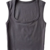 Deep Square Collar Vests 2025 Summer New Fashion Sexy Women's Crop Tops Sling Vest Camis