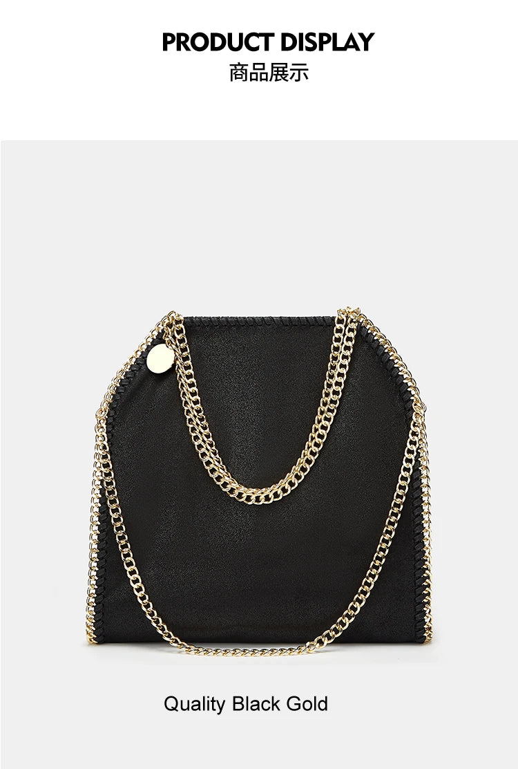 Designer's retro braided chain environmental microfiber handbag Women's new fashion multi-functional large capacity shoulder bag
