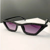 KLASSNUM Luxuriöse Cat-Eye-Sonnenbrille für Damen und Herren, modische Diamant-Dreieck-Marken-Designer-Glitzer-Sonnenbrille UV400 Shades Brille