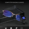 Men Blue Light Blocking Reading Glasses Women Dimond Cutting Rimless Eyeglasses Frame Anti Fatigue Hyperopia Presbyopic Eyewear