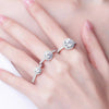 100% Moissanite Rings 1CT 2CT 3CT Brilliant Diamond Halo Engagement Rings For Women Girls Promise Gift Sterling Silver Jewelry
