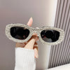 Fashion Square Sunglasses for Women Rectangle Brand Shades Sun Glasses Bling Diamond Eyeglasses Uv400 Glittering Accessories