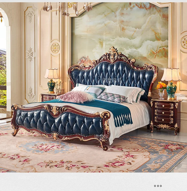 Nordisches Luxus-Ästhetik Bett Queen Size Günstig Niedlich Salon Schlafzimmer King Size Modern Holz Leder Camas Matrimonial Zimmer Möbel