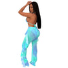 Bra+tassel Pants Suit  2 Piece Set Women Hot Pink Swimsuit Mesh Bathing Suit Sexy Matching Swimwear Viquinis Mujer 2022