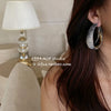 Exaggerate Shiny Rhinestones Big Hoop Earrings for Women Girls Geometric Round Crystal Earrings Bijoux Statement Jewelry Gifts